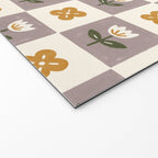 Checkerboard Flowers Welcome Mat Gallery Image 2