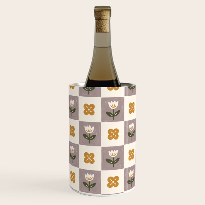 Checkerboard Flowers Wine Chiller Gallery Image 3