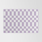 Lilac and white checkered Rug Gallery Image 2