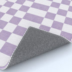 Lilac and white checkered Rug Gallery Image 4