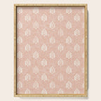 block print palms on blush Serving Tray Gallery Image 1