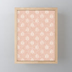 block print palms on blush Mini Art Print Gallery Image 1