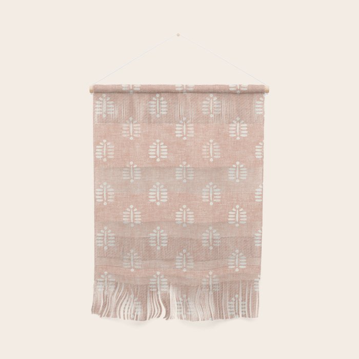 block print palms on blush Wall Hanging Gallery Image 1