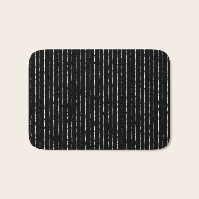 Lines II (Black) Bath Mat Gallery Image 1
