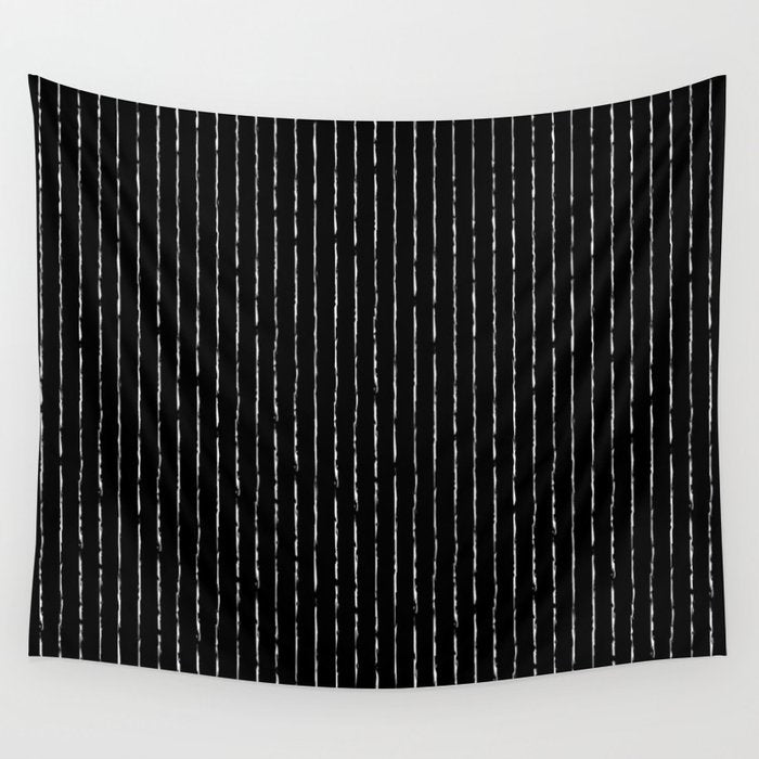 Lines II (Black) Wall Tapestry Gallery Image 1