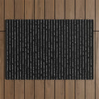 Lines II (Black) Outdoor Rug Gallery Image 1