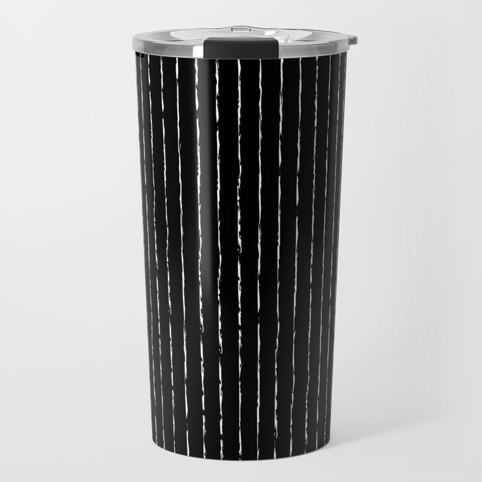 Lines II (Black) Travel Mug Gallery Image 1
