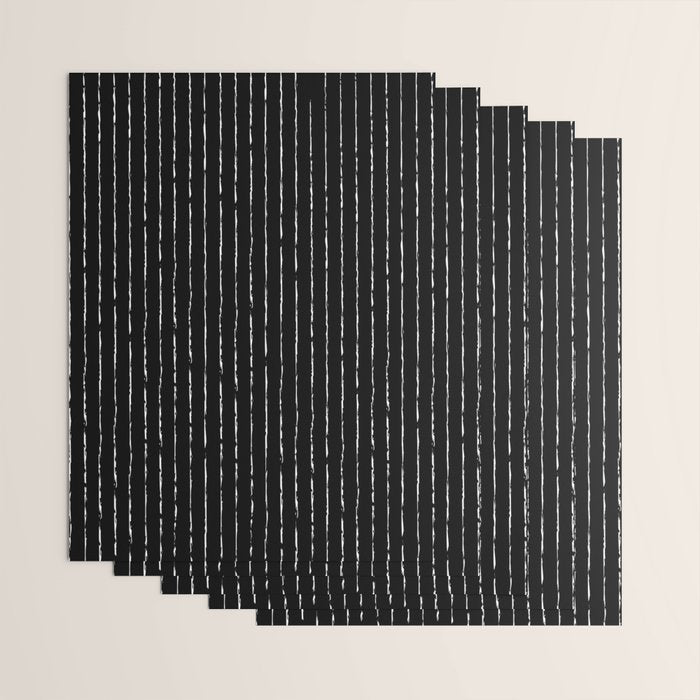 Lines II (Black) Wrapping Paper Gallery Image 3