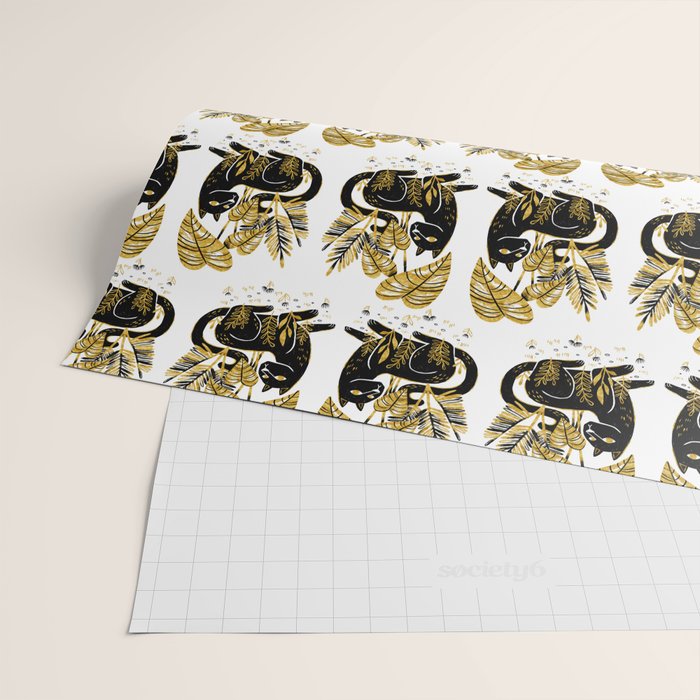 Gold & Black Panther Wrapping Paper Gallery Image 2