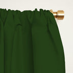 Solid Dark Forest Green Simple Solid Color All Over Print Window Curtain Gallery Image 2