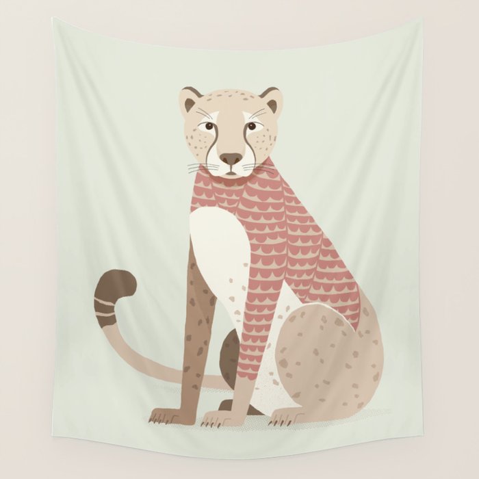 Whimsical Cheetah Wall Tapestry Gallery Image 1