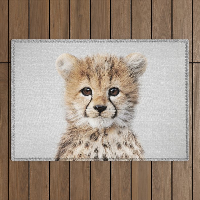 Baby Cheetah - Colorful Outdoor Rug Gallery Image 1