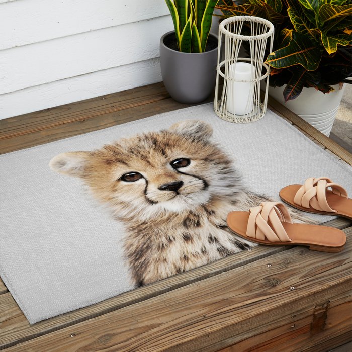 Baby Cheetah - Colorful Outdoor Rug Gallery Image 2