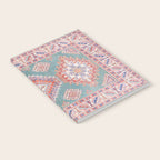 Marine Green Spiral Star Kazak Handmade Persian Rug Notebook Gallery Image 2