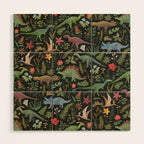 Dinosaur Jungle Wood Wall Art Gallery Image 1