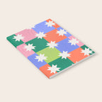 Checkered holiday pattern with stars Notebook Gallery Image 2