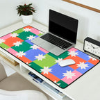 Checkered holiday pattern with stars Desk Mat Gallery Image 2