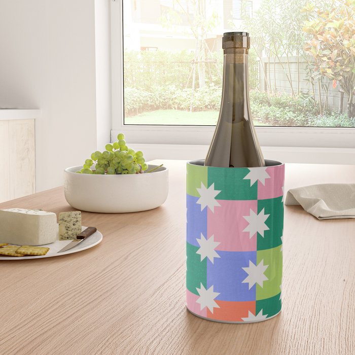 Checkered holiday pattern with stars Wine Chiller Gallery Image 4