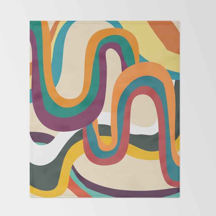 Groovy rainbow of doom Throw Blanket Gallery Image 2