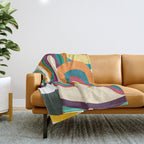 Groovy rainbow of doom Throw Blanket Gallery Image 1