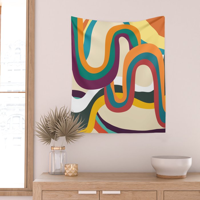 Groovy rainbow of doom Wall Tapestry Gallery Image 2