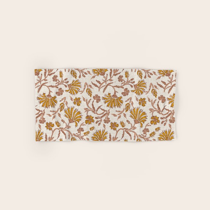 KALAMI FLORAL MUSTARD Towels Gallery Image 1