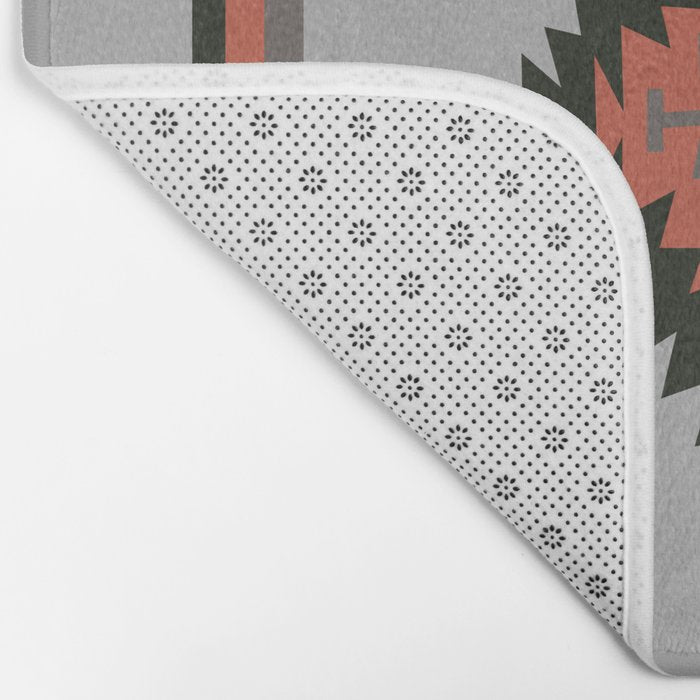 New Mexico Southwest Santa Fe Tribal Indian Pattern Bath Mat Gallery Image 2