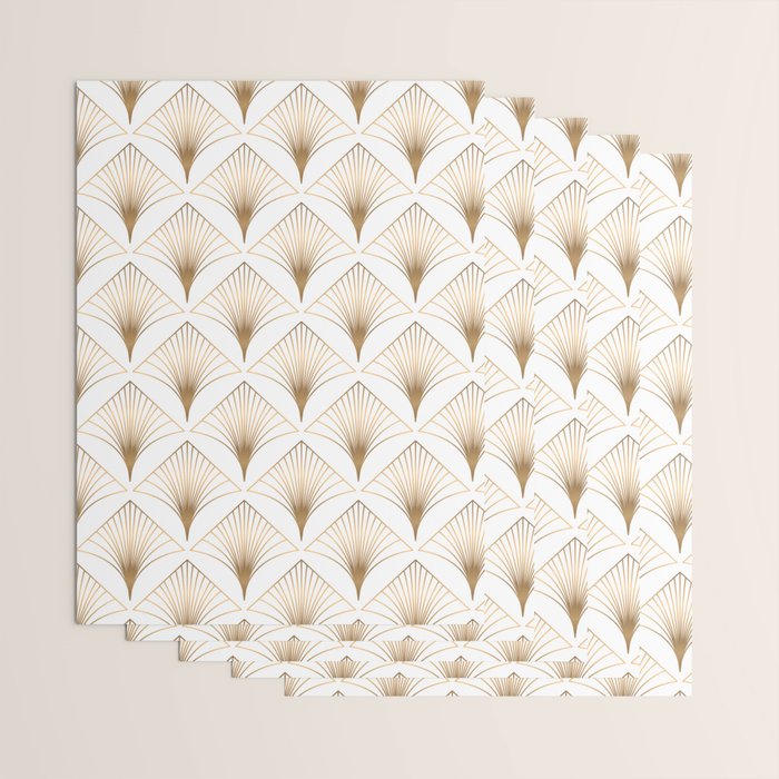 Art Deco Geometric Gold Pattern  Wrapping Paper Gallery Image 3