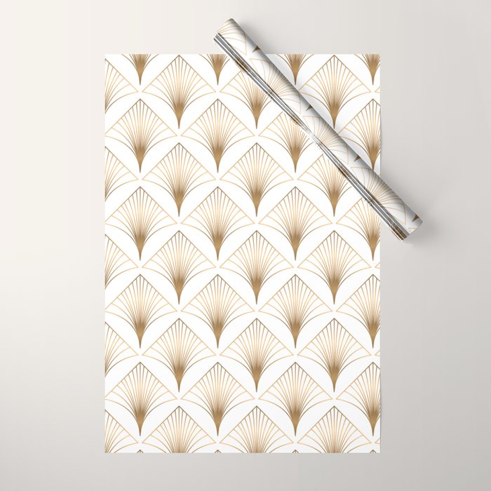 Art Deco Geometric Gold Pattern  Wrapping Paper Gallery Image 1