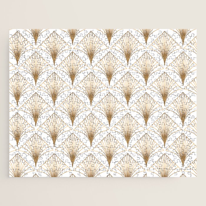Art Deco Geometric Gold Pattern  Jigsaw Puzzle Gallery Image 1