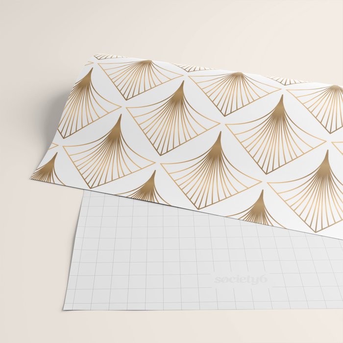 Art Deco Geometric Gold Pattern  Wrapping Paper Gallery Image 2