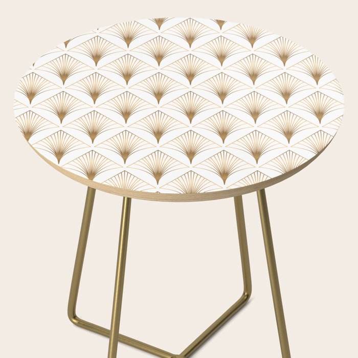 Art Deco Geometric Gold Pattern  Side Table Gallery Image 2
