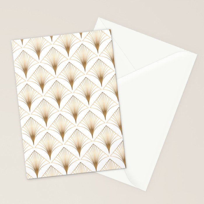 Art Deco Geometric Gold Pattern  Stationery Card Gallery Image 2