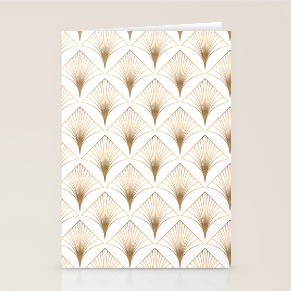 Art Deco Geometric Gold Pattern  Stationery Card Gallery Image 2