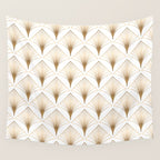 Art Deco Geometric Gold Pattern  Wall Tapestry Gallery Image 4