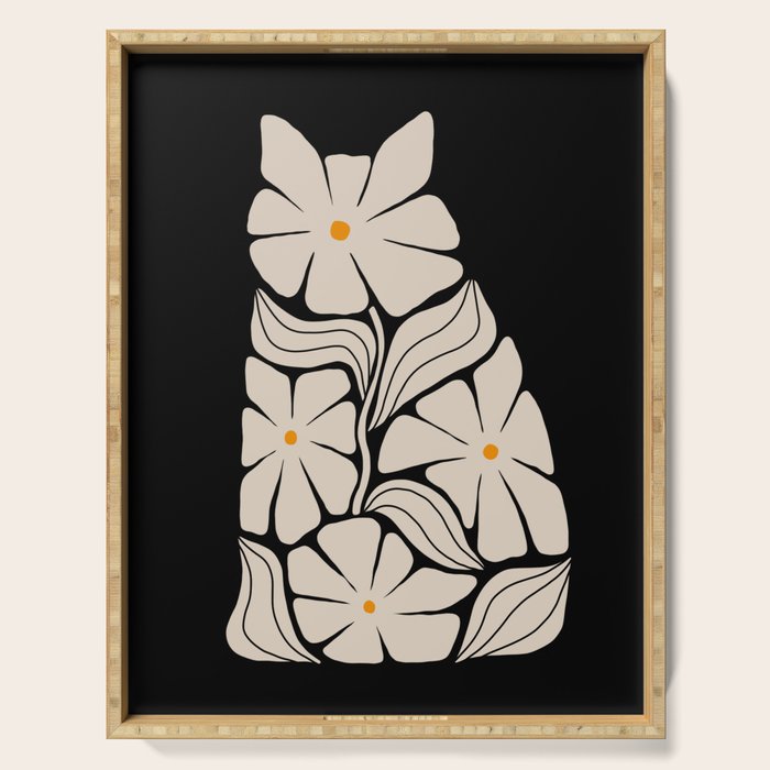Cat and Plant 83 Serving Tray Gallery Image 1