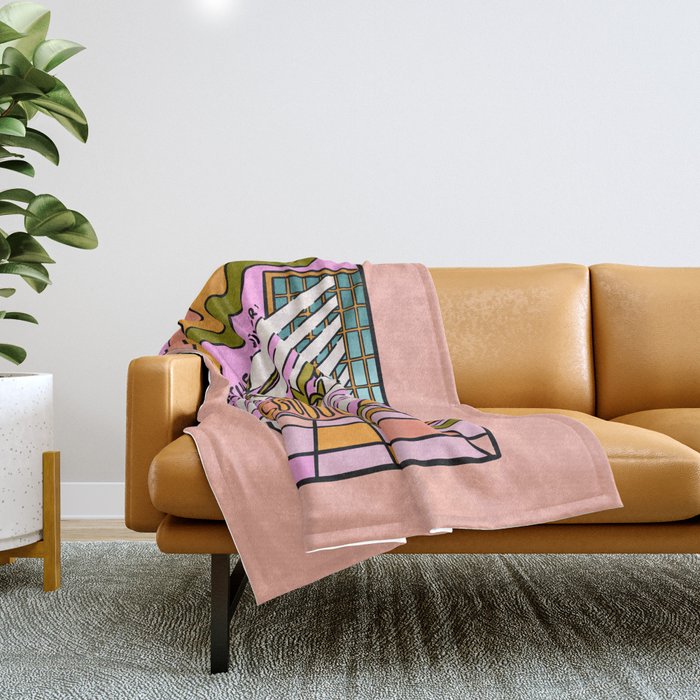 Cancer Plant Throw Blanket Gallery Image 1