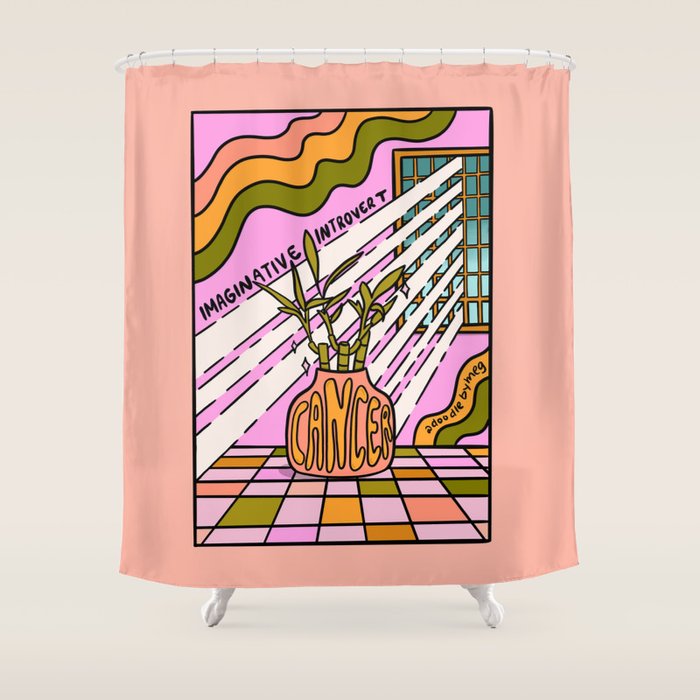 Cancer Plant Shower Curtain Gallery Image 1