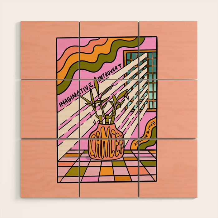 Cancer Plant Wood Wall Art Gallery Image 1