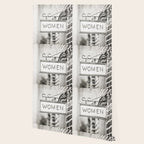 Ladies Room, Women's Restroom Sign Art, Black and White Bathroom Photo Wallpaper Gallery Image 2