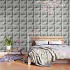 Ladies Room, Women's Restroom Sign Art, Black and White Bathroom Photo Wallpaper Gallery Image 3