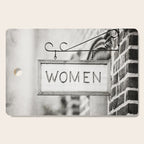 Ladies Room, Women's Restroom Sign Art, Black and White Bathroom Photo Cutting Board Gallery Image 1