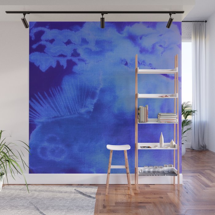 Abstract With a Vibe in Cobalt  Wall Mural Gallery Image 1