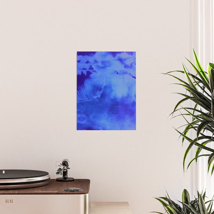 Abstract With a Vibe in Cobalt  Poster Gallery Image 2