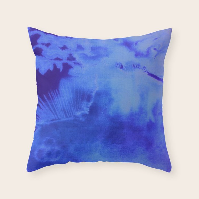 Abstract With a Vibe in Cobalt  Throw Pillow Gallery Image 1