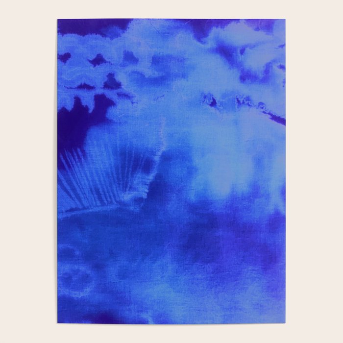 Abstract With a Vibe in Cobalt  Poster Gallery Image 1