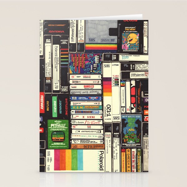 Cassettes, VHS and Video Games Stationery Card Gallery Image 1