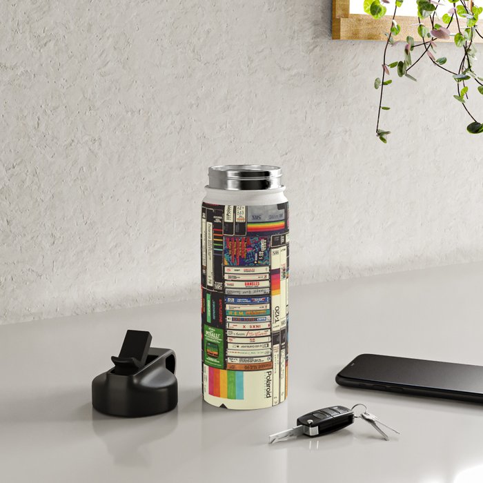 Cassettes, VHS and Video Games Water Bottle Gallery Image 5
