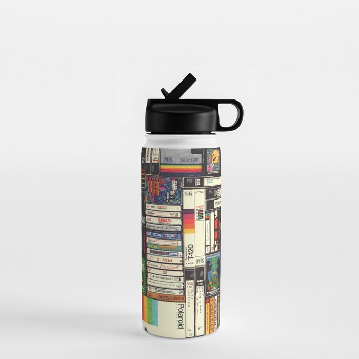 Cassettes, VHS and Video Games Water Bottle Gallery Image 1