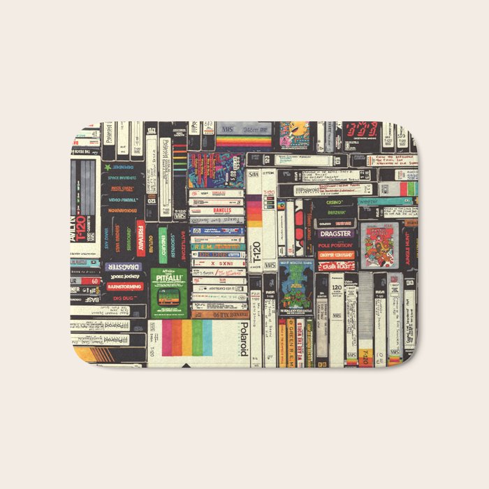 Cassettes, VHS and Video Games Bath Mat Gallery Image 1